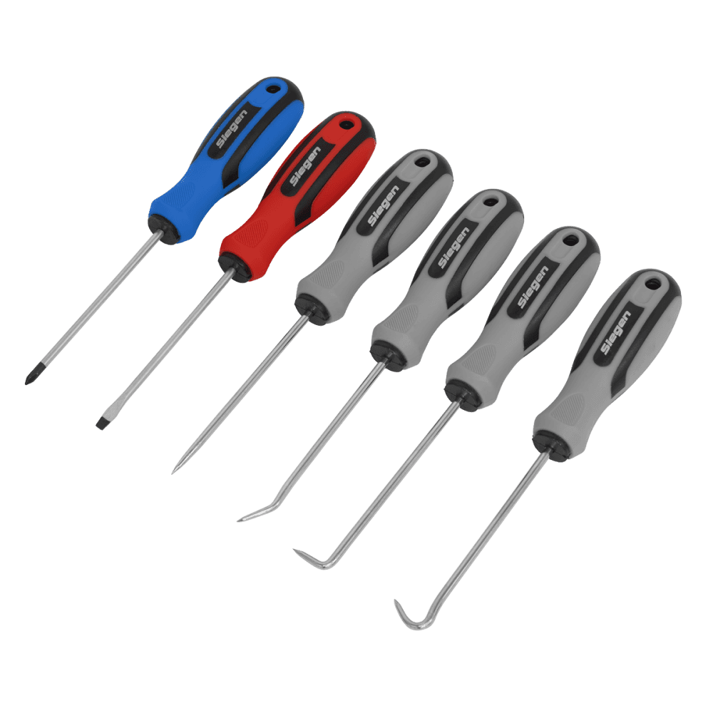 Sealey Mini Pick & Screwdriver Set 6pc Model No-S0774