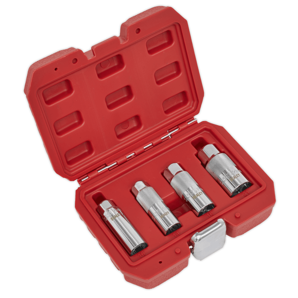 Sealey Spark Plug Socket Set 4pc 3/8"Sq Drive Model No-AK6556