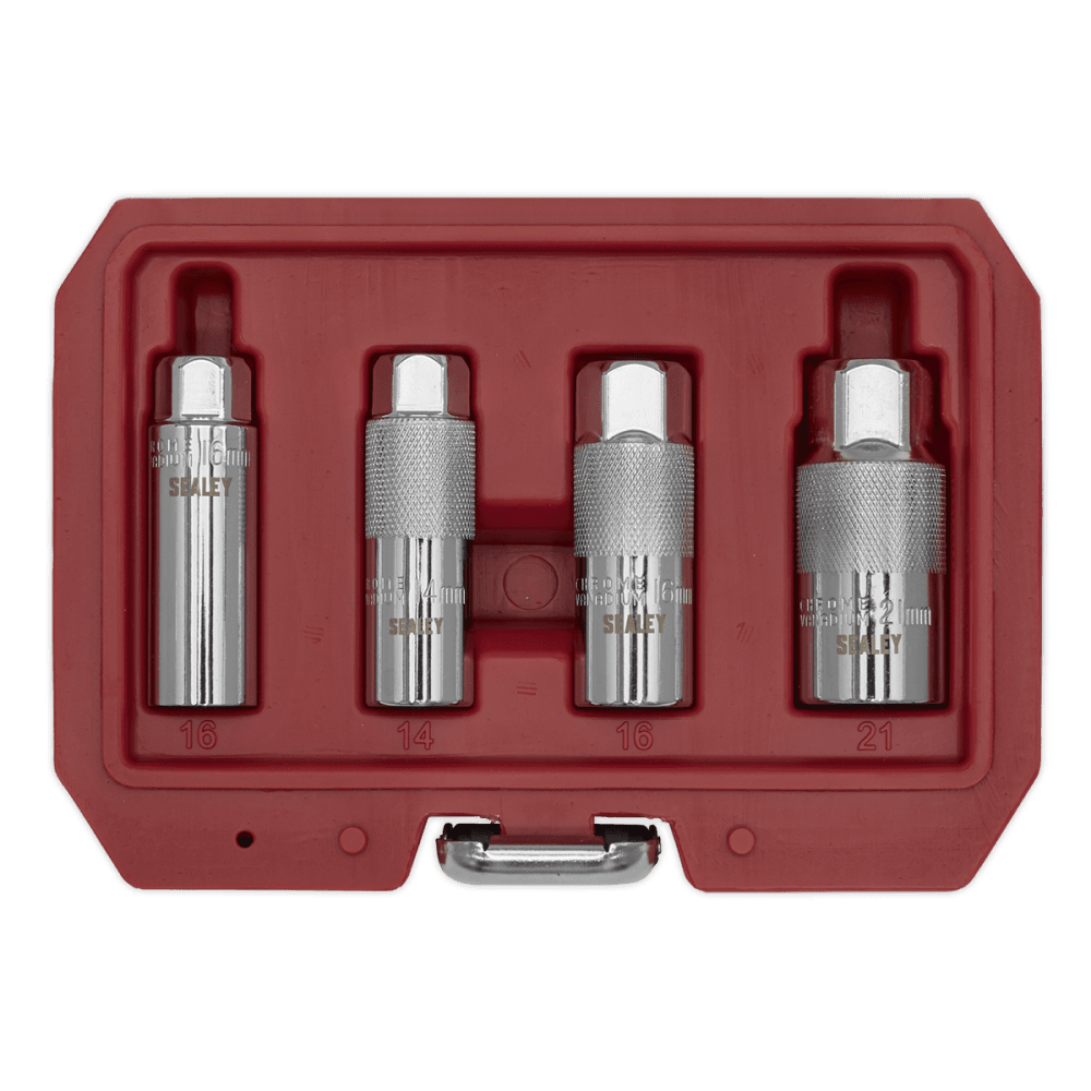 Sealey Spark Plug Socket Set 4pc 3/8"Sq Drive Model No-AK6556