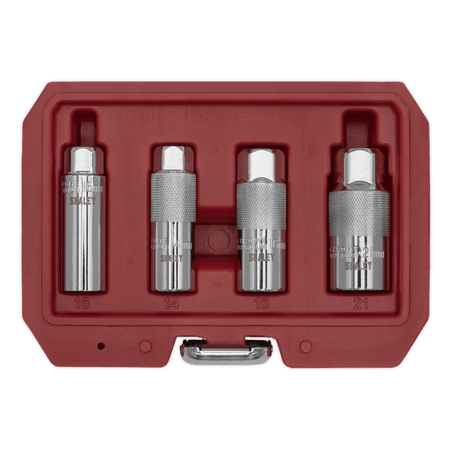 Sealey Spark Plug Socket Set 4pc 3/8"Sq Drive Model No-AK6556