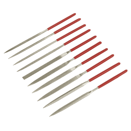 Sealey Diamond Needle File Set 10pc Model No-AK577