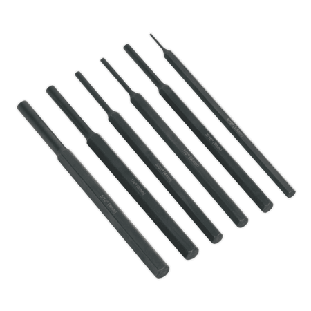 Sealey Parallel Pin Punch Set 6pc Model No-S0800