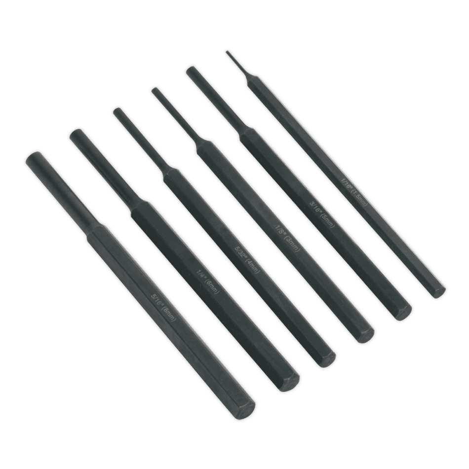 Sealey Parallel Pin Punch Set 6pc Model No-S0800