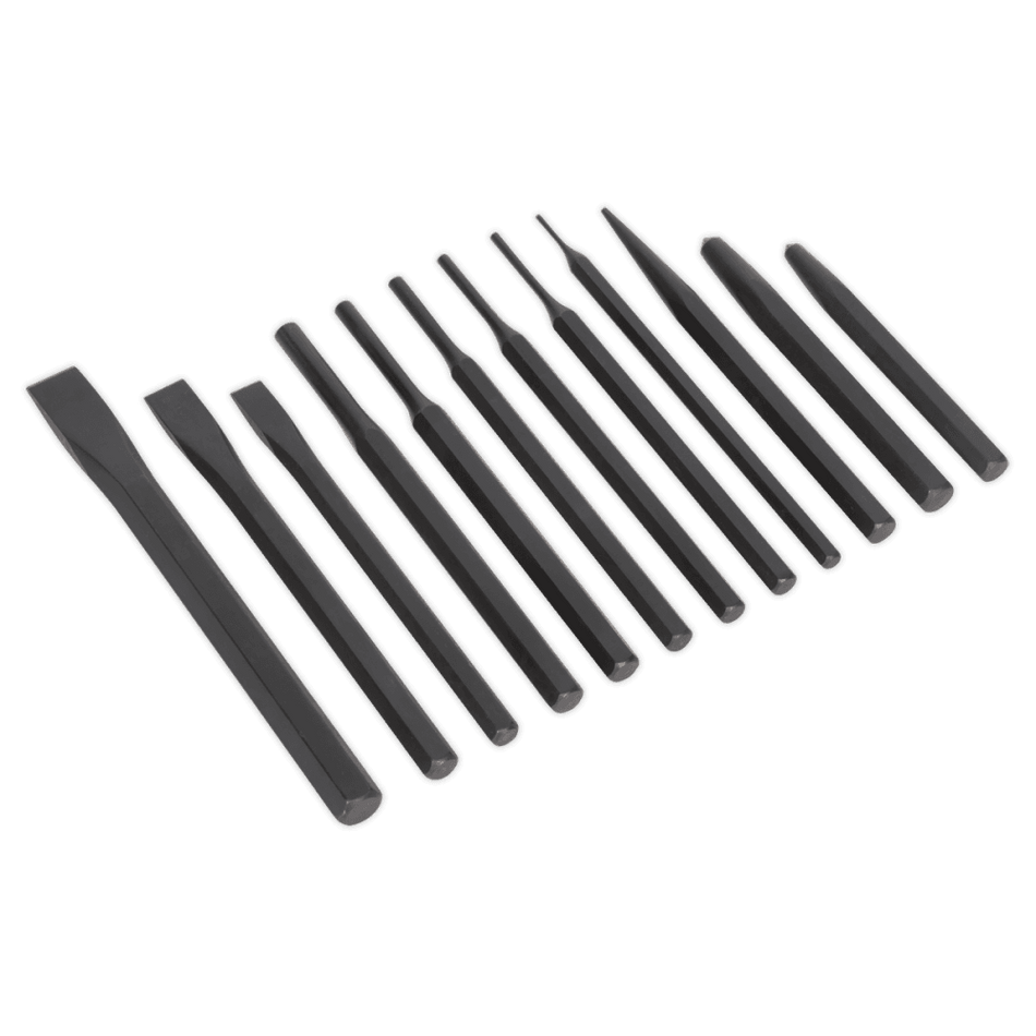 Sealey Punch & Chisel Set 12pc Model No-S0802