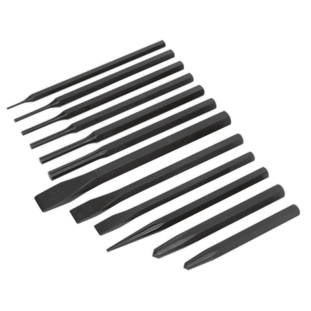 Sealey Punch & Chisel Set 12pc Model No-S0802
