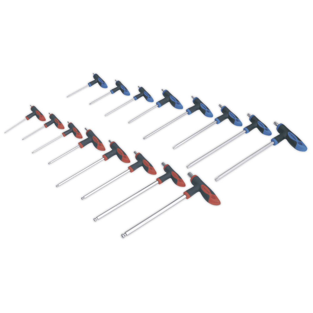 Sealey T-Handle TRX-Star & Hex Key Set 16pc Model No-AK7147
