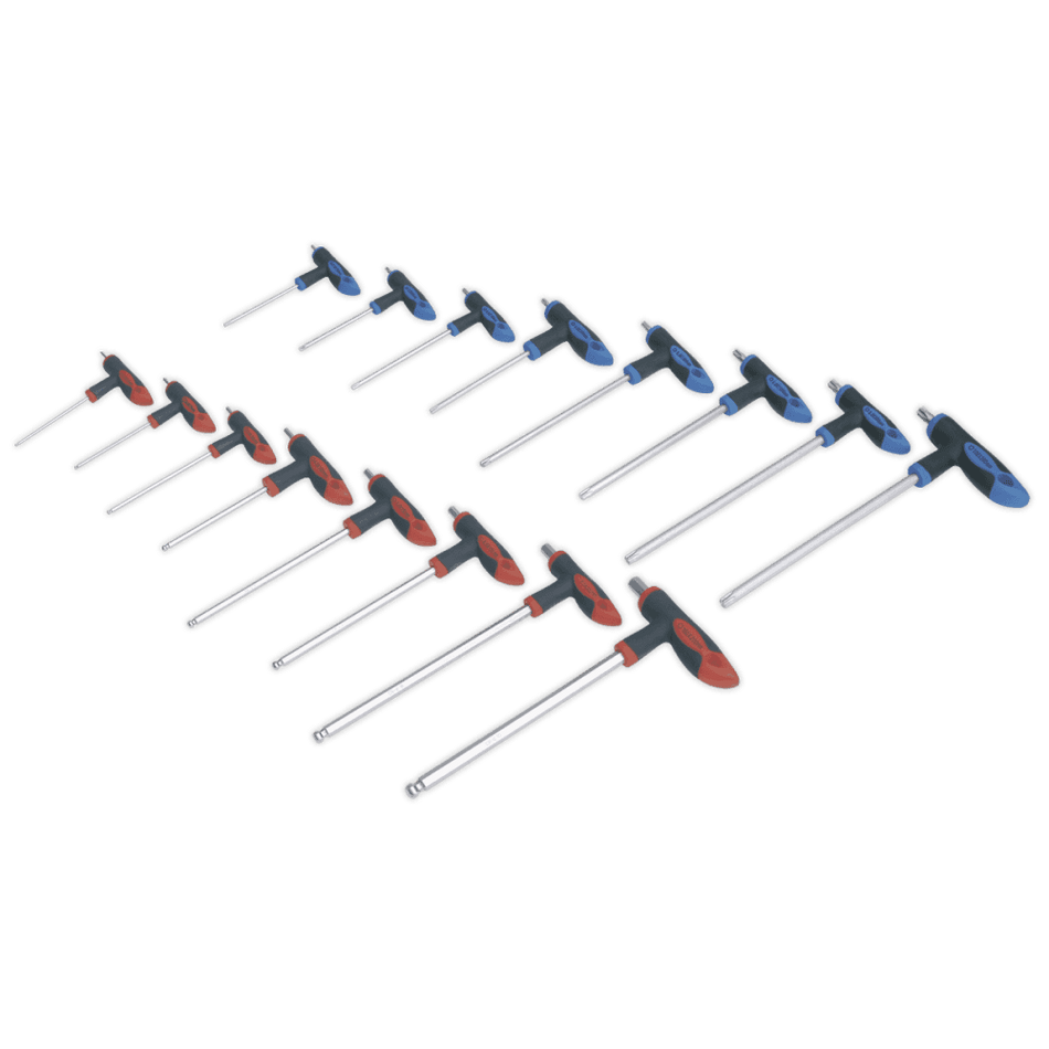 Sealey T-Handle TRX-Star & Hex Key Set 16pc Model No-AK7147