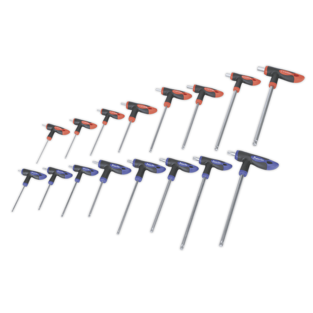 Sealey T-Handle TRX-Star & Hex Key Set 16pc Model No-AK7147