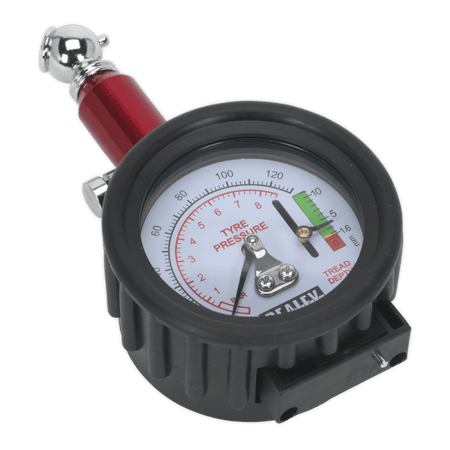 Sealey Tyre Pressure Gauge with Tyre Tread Depth Gauge Model No-TSTPDG01