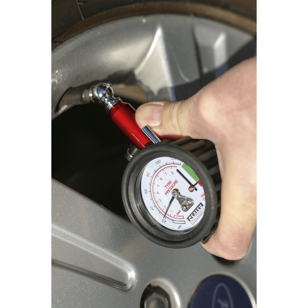 Sealey Tyre Pressure Gauge with Tyre Tread Depth Gauge Model No-TSTPDG01