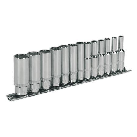 Sealey Socket Set 13pc 1/4"Sq Drive 6pt Deep WallDrive Metric Model No-AK2692