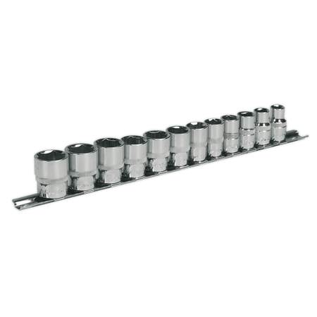 Sealey Socket Set 12pc 3/8"Sq Drive 6pt WallDrive Metric Model No-AK2693
