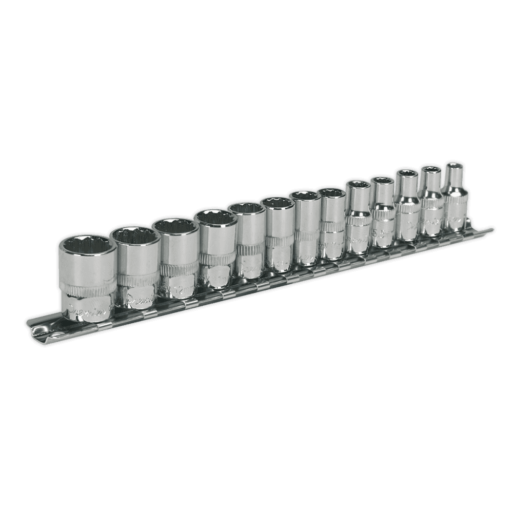 Sealey Socket Set 13pc 1/4"Sq Drive 12pt WallDrive Metric Model No-AK2680