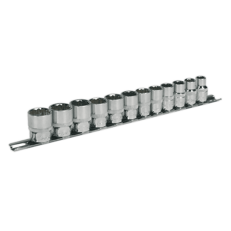 Sealey Socket Set 12pc 3/8"Sq Drive 12pt WallDrive Metric Model No-AK2682