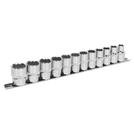 Sealey Socket Set 12pc 1/2"Sq Drive 12pt WallDrive Metric Model No-AK2684