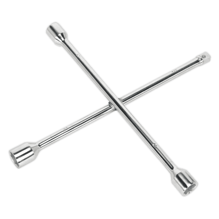 Sealey Lug Wrench 4-Way 1/2"Sq Drive + 17, 19, 21mm Model No-AK2093