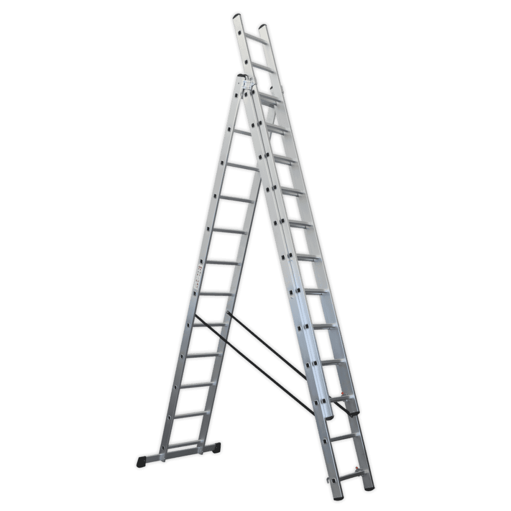 Sealey Aluminium Extension Combination Ladder 3x12 EN 131 Model No-ACL312