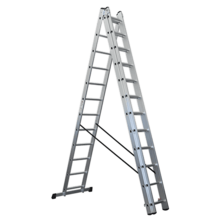 Sealey Aluminium Extension Combination Ladder 3x12 EN 131 Model No-ACL312