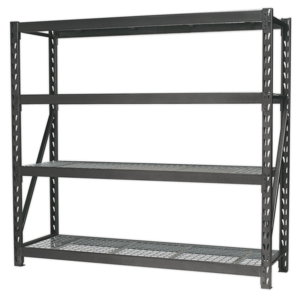 Sealey Heavy-Duty Racking Unit with 4 Mesh Shelves 800kg Capacity Per Level Model No-AP6572