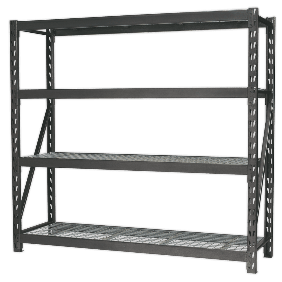 Sealey Heavy-Duty Racking Unit with 4 Mesh Shelves 800kg Capacity Per Level Model No-AP6572