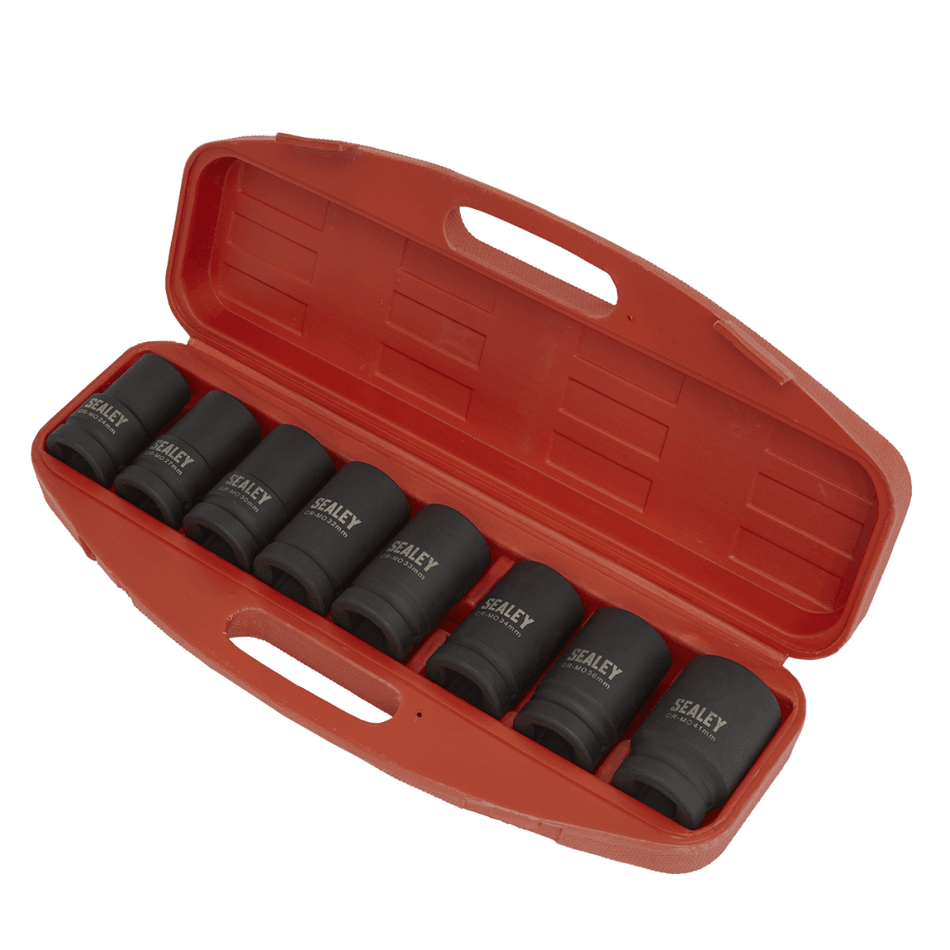 Sealey Impact Socket Set 8pc Deep 1"Sq Drive - Metric Model No-AK888M