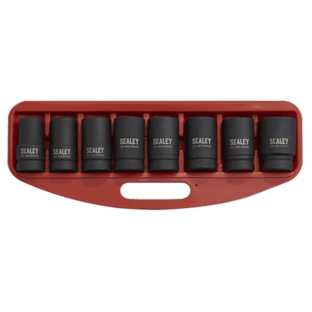Sealey Impact Socket Set 8pc Deep 1"Sq Drive - Metric Model No-AK888M