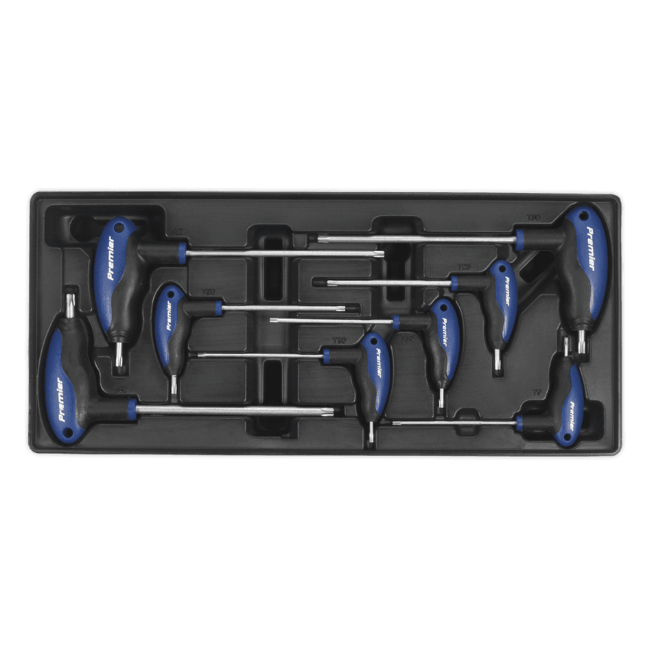 Sealey Tool Tray with T-Handle TRX-Star Key Set 8pc Model No-TBT05