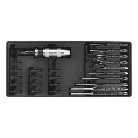 Sealey Tool Tray with Punch & Impact Driver Set 25pc Model No-TBT18
