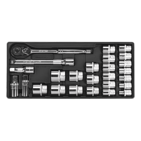 Sealey Tool Tray with Socket Set 26pc 1/2"Sq Drive Model No-TBT21