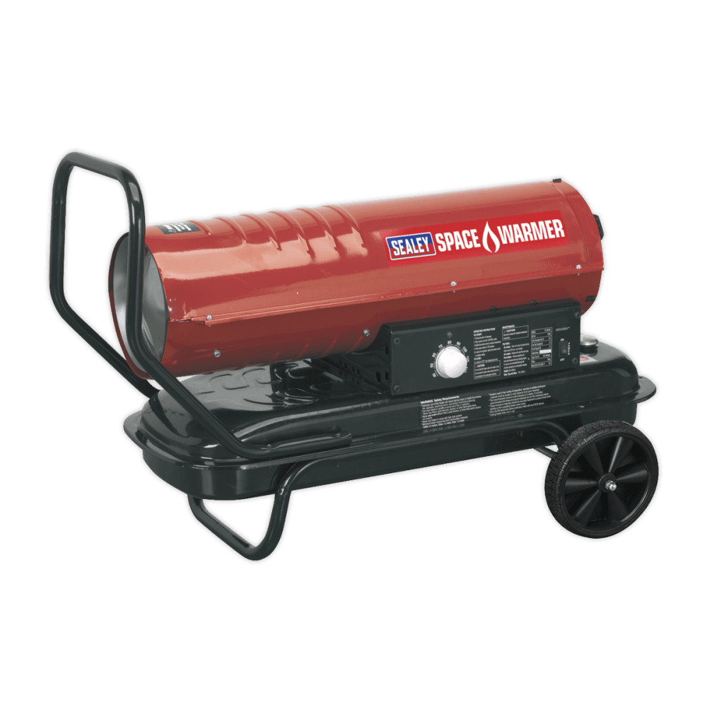 Sealey Space Warmer Paraffin, Kerosene & Diesel Heater 70,000Btu/hr with Wheels Model No-AB7081