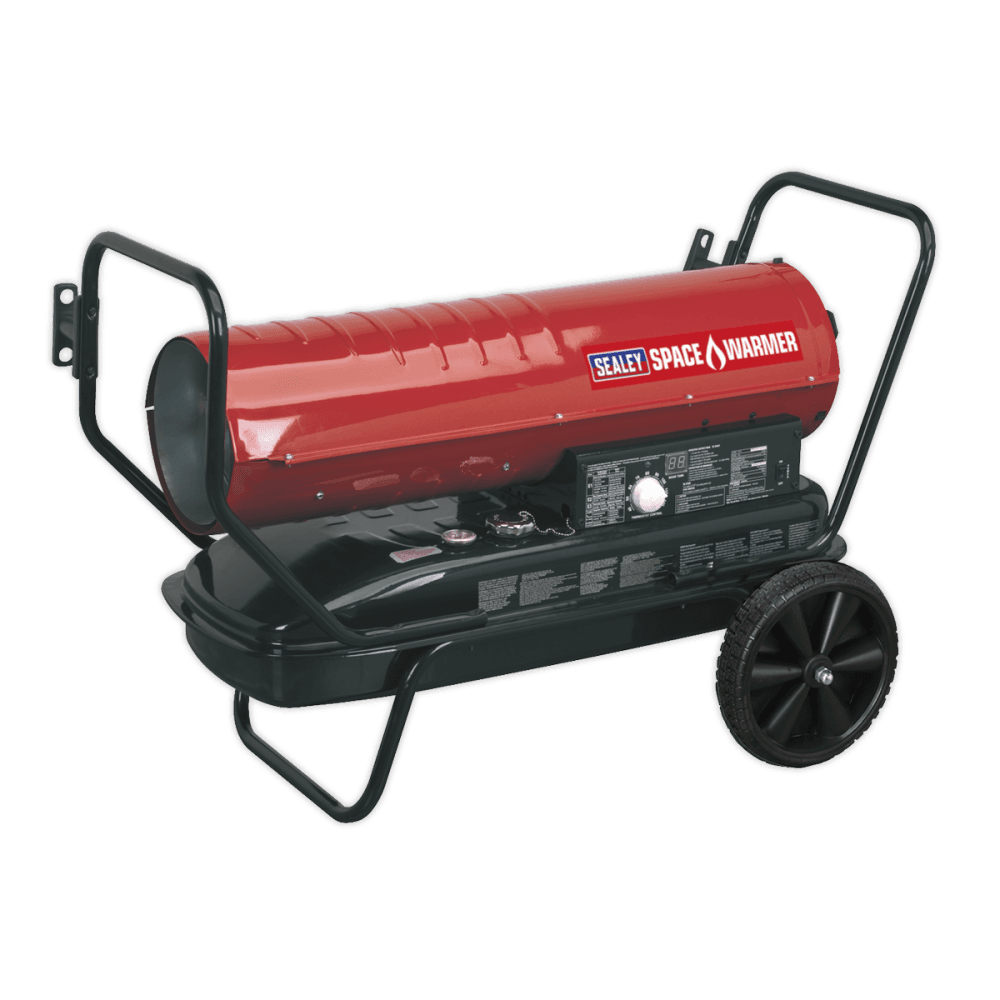 Sealey Space Warmer Paraffin, Kerosene & Diesel Heater 100,000Btu/hr with Wheels Model No-AB1008