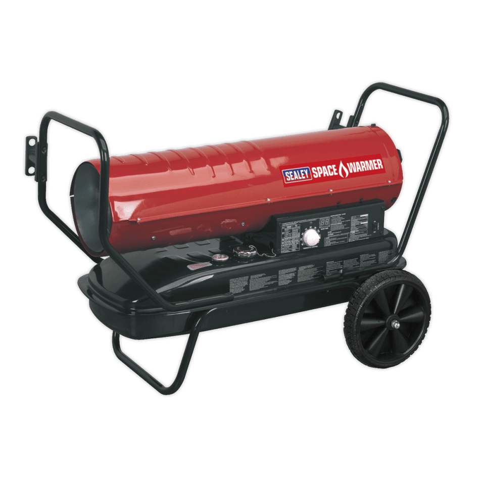Sealey Space Warmer Paraffin, Kerosene & Diesel Heater 100,000Btu/hr with Wheels Model No-AB1008