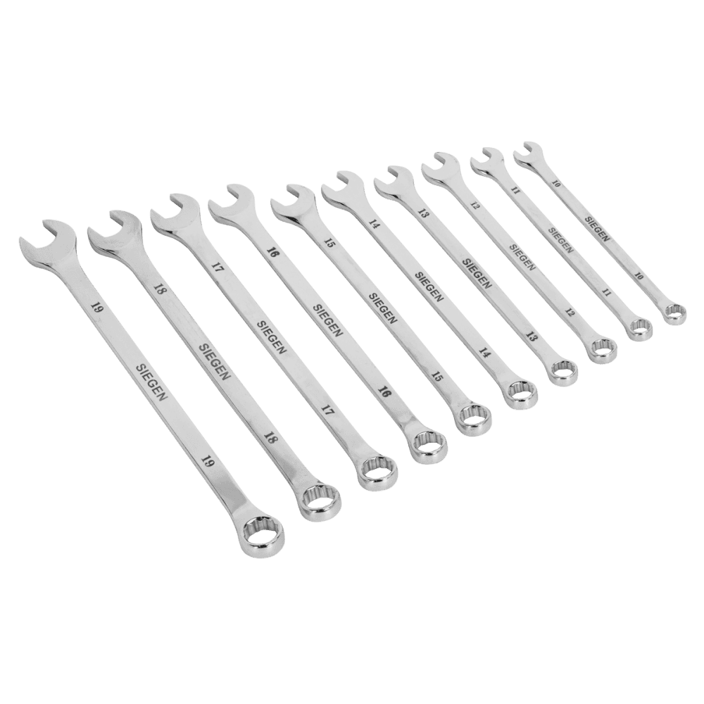 Sealey Combination Spanner Set 10pc Extra-Long Metric Model No-S0832