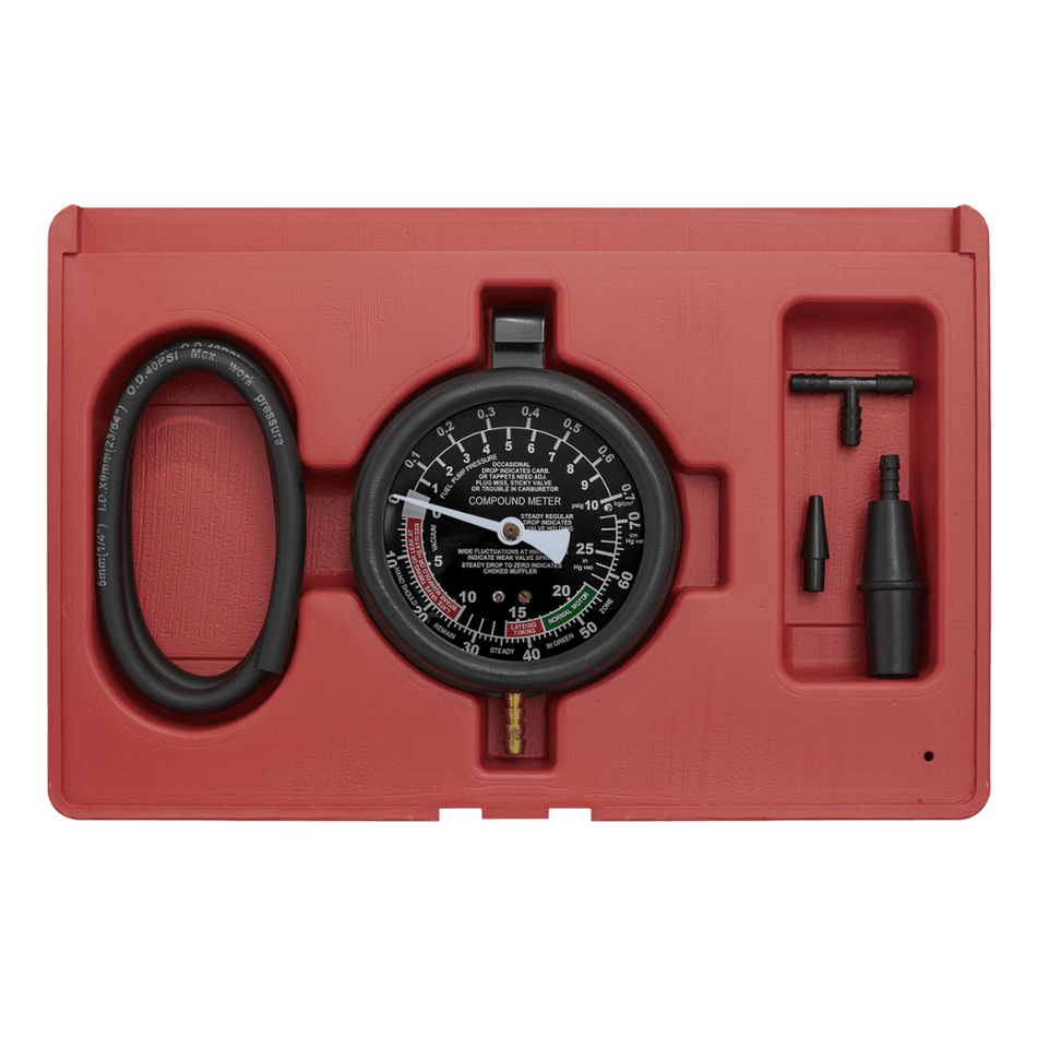 Sealey Vacuum & Fuel Pump Pressure Test Gauge Set Model No-VSE952