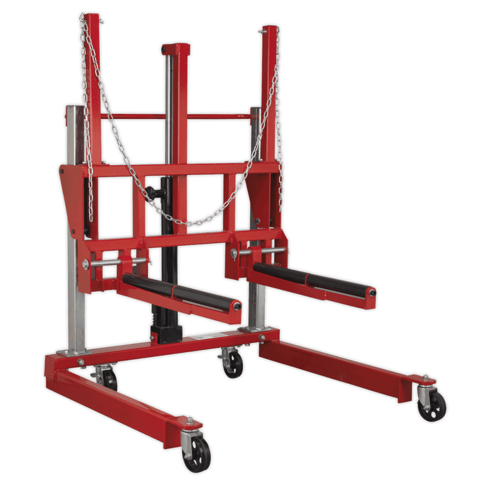 Sealey Wheel Removal Trolley 500kg Adjustable Width Model No-W508T