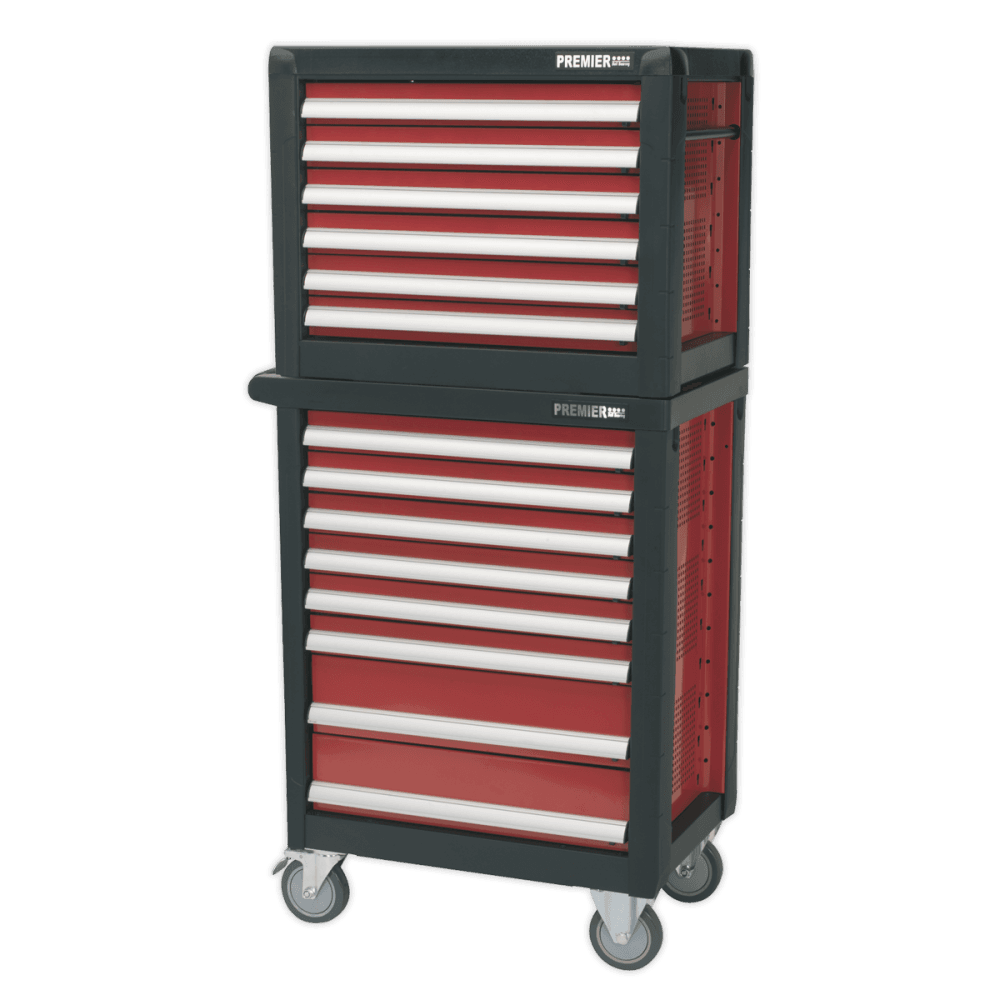Sealey Topchest & Rollcab Combination 14 Drawer with Ball Bearing Runners & 1233pc Tool Kit Model No-APTTC02