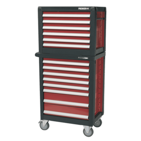 Sealey Topchest & Rollcab Combination 14 Drawer with Ball Bearing Runners & 1233pc Tool Kit Model No-APTTC02
