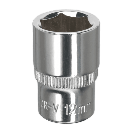 Sealey WallDrive Socket 12mm 1/4"Sq Drive Fully Polished Model No-SP1412