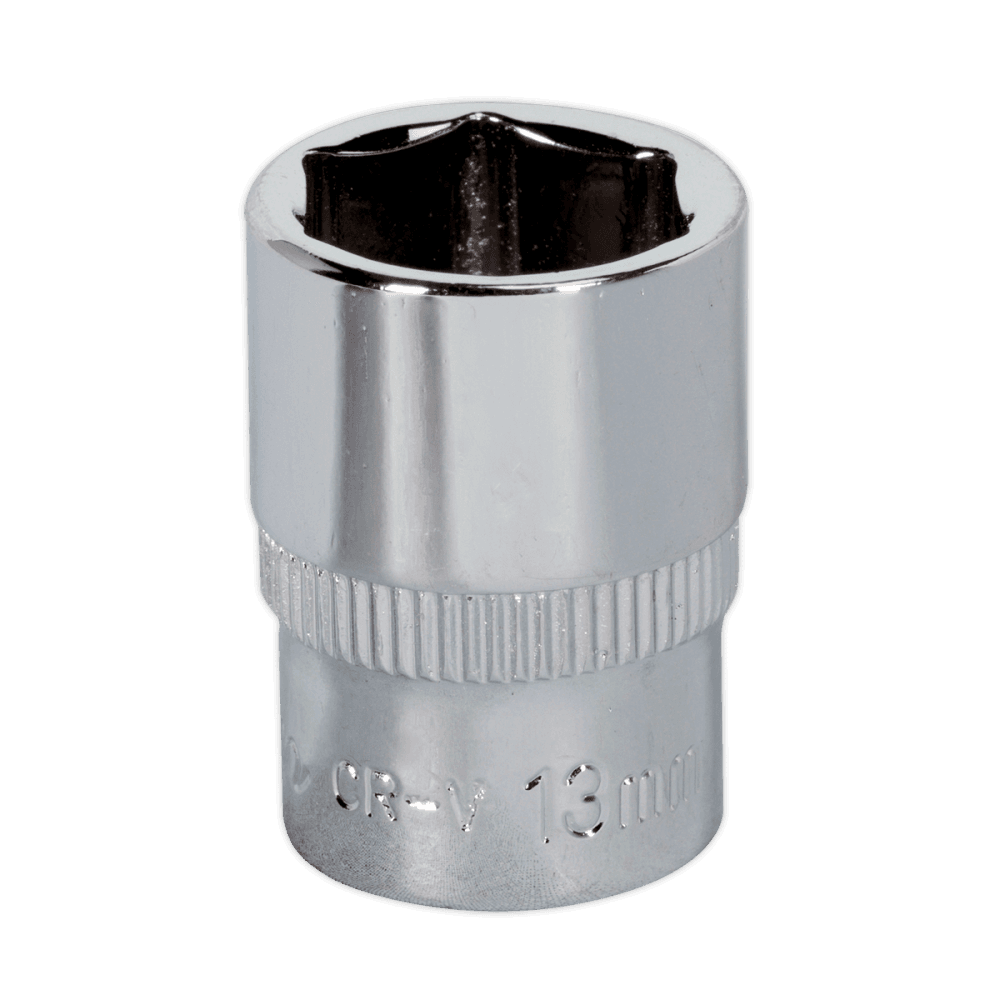 Sealey WallDrive Socket 13mm 1/4"Sq Drive Fully Polished Model No-SP1413