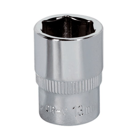 Sealey WallDrive Socket 13mm 1/4"Sq Drive Fully Polished Model No-SP1413