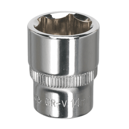 Sealey WallDrive Socket 14mm 1/4"Sq Drive Fully Polished Model No-SP1414