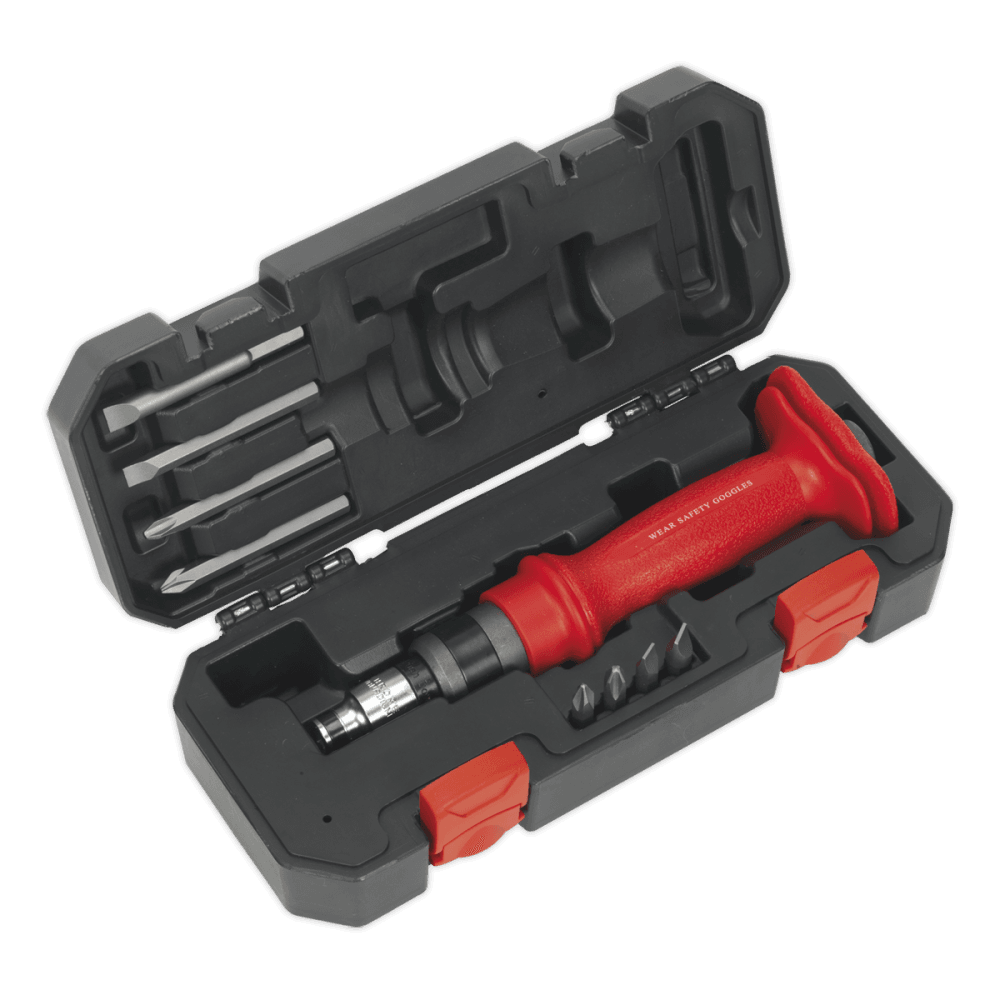 Sealey Impact Driver Set 10pc Heavy-Duty Protection Grip Model No-AK2084