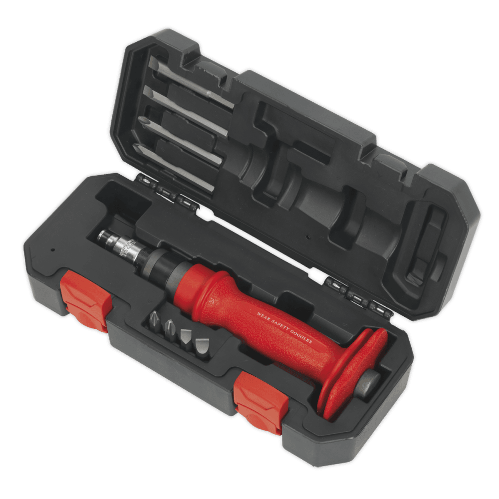 Sealey Impact Driver Set 10pc Heavy-Duty Protection Grip Model No-AK2084