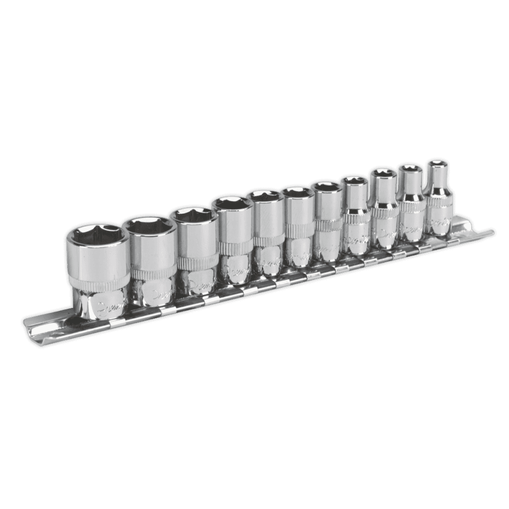 Sealey Socket Set 11pc 1/4"Sq Drive 6pt WallDrive Imperial Model No-AK2670