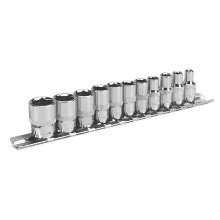 Sealey Socket Set 11pc 1/4"Sq Drive 6pt WallDrive Imperial Model No-AK2670