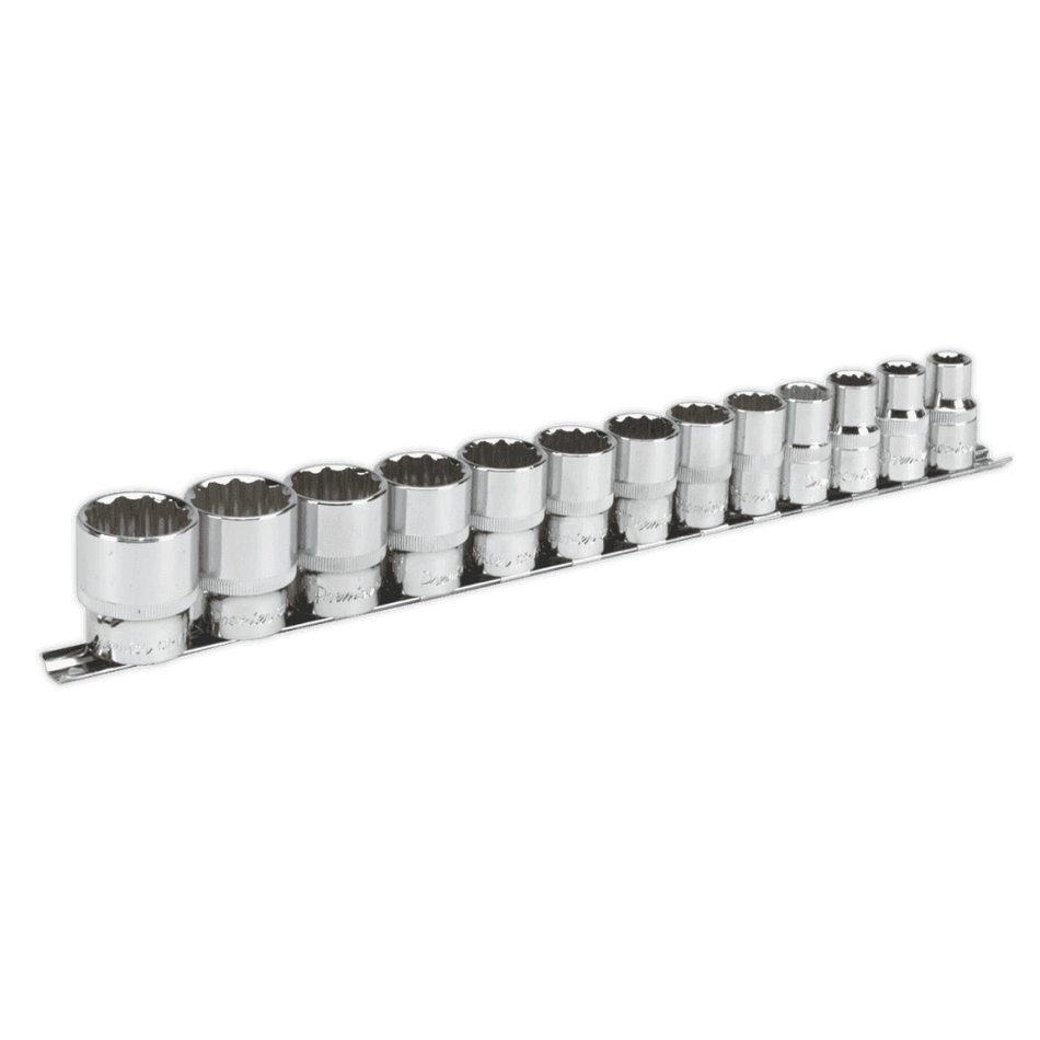 Sealey Socket Set 13pc 1/2"Sq Drive 12pt WallDrive Imperial Model No-AK2674