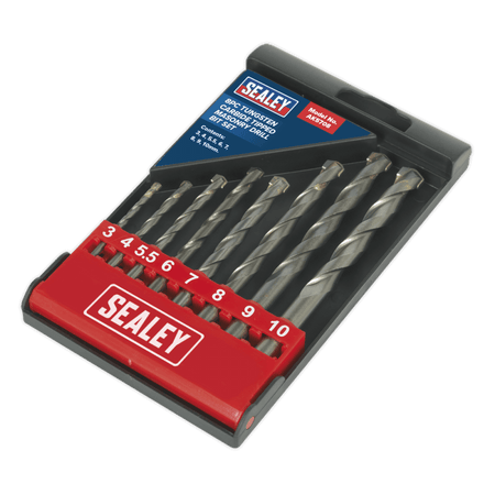 Sealey Tungsten Carbide Tipped Masonry Drill Bit Set 8pc Model No-AK5708