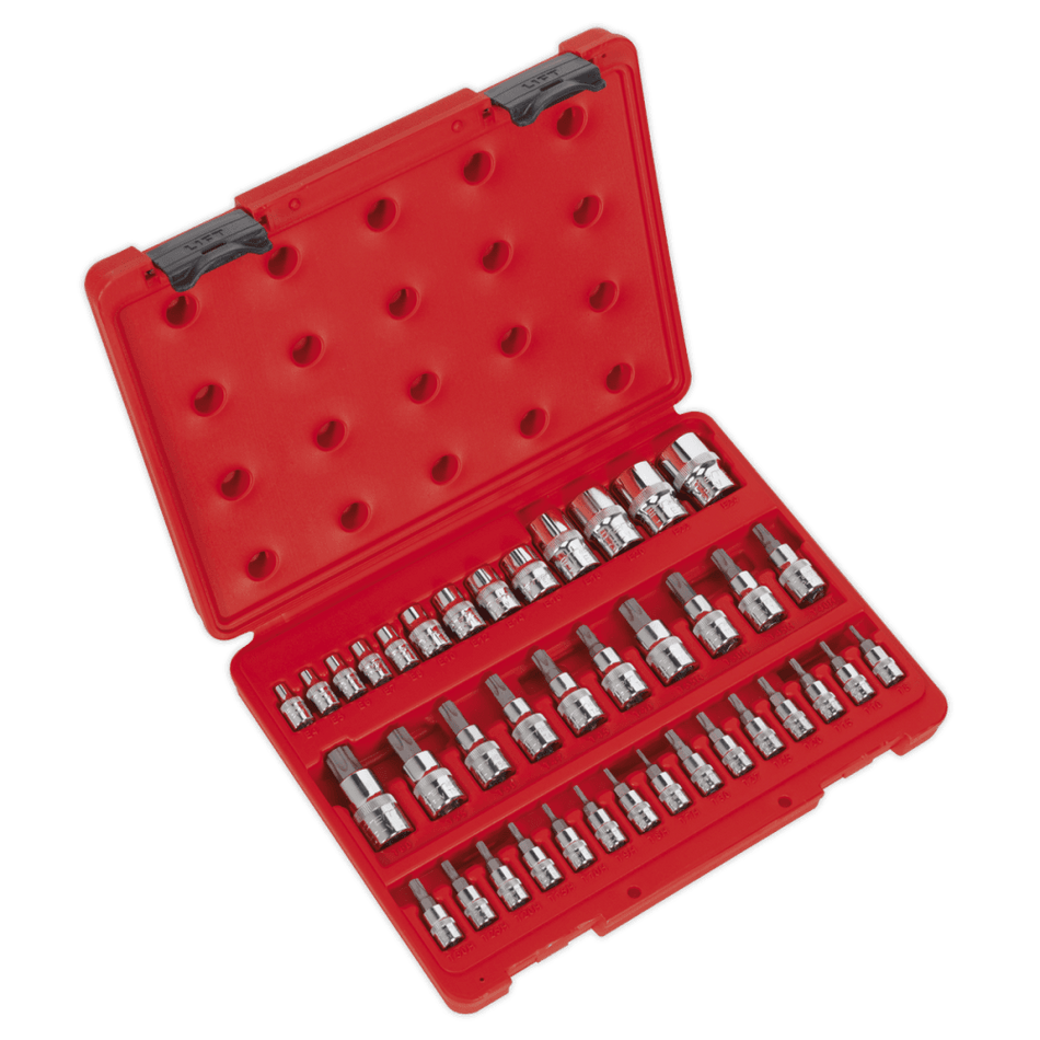 Sealey TRX-Star Socket & Security Socket Bit Set 38pc 1/4", 3/8" & 1/2"Sq Drive Model No-AK6197