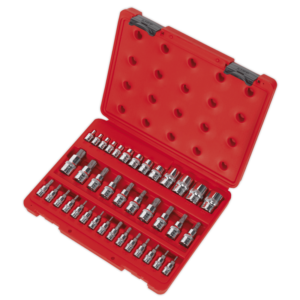 Sealey TRX-Star Socket & Security Socket Bit Set 38pc 1/4", 3/8" & 1/2"Sq Drive Model No-AK6197