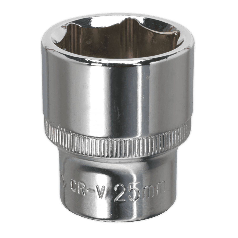 Sealey WallDrive Socket 25mm 1/2"Sq Drive Fully Polished Model No-SP1225